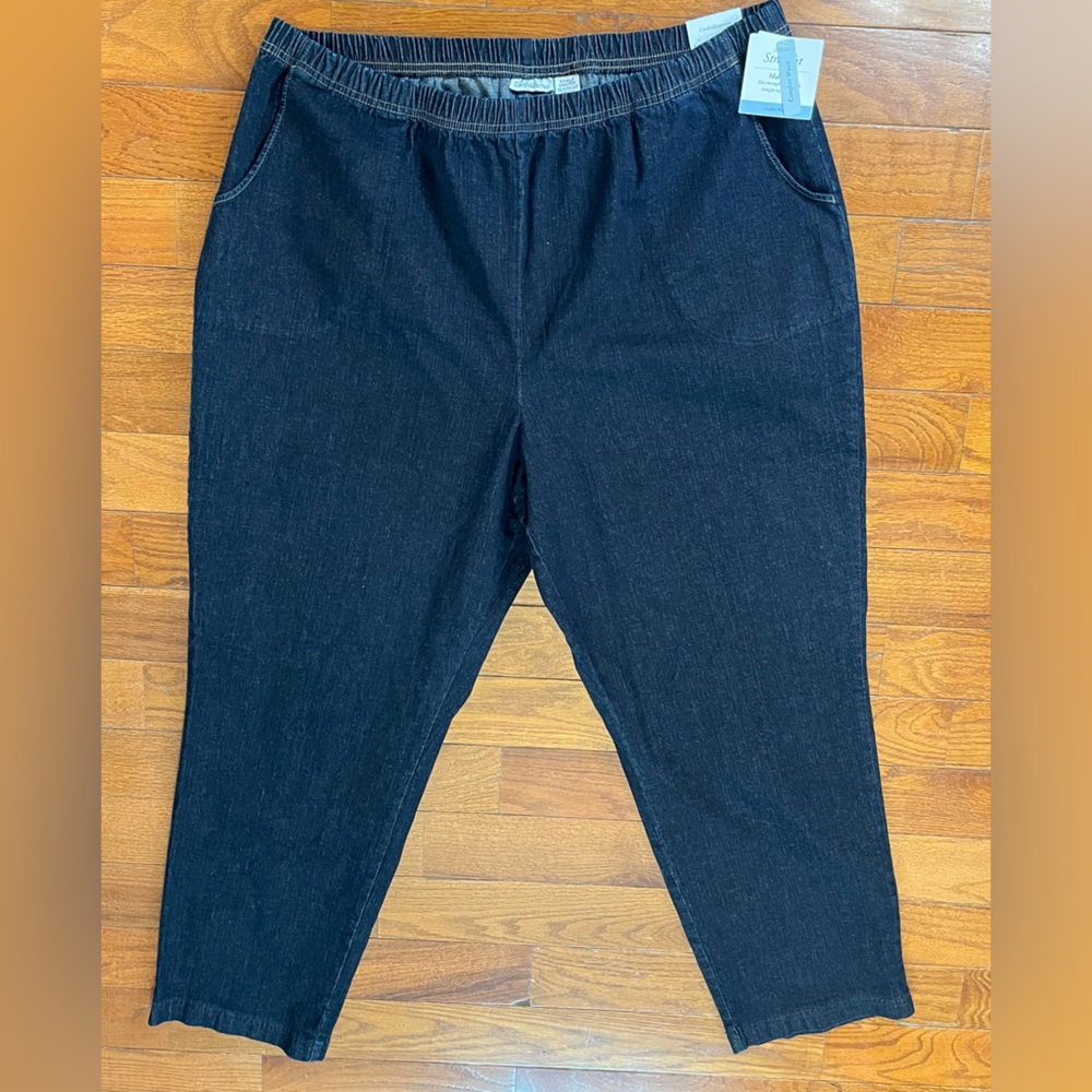 croft & barrow Black Straight-Leg Pull-On Pants